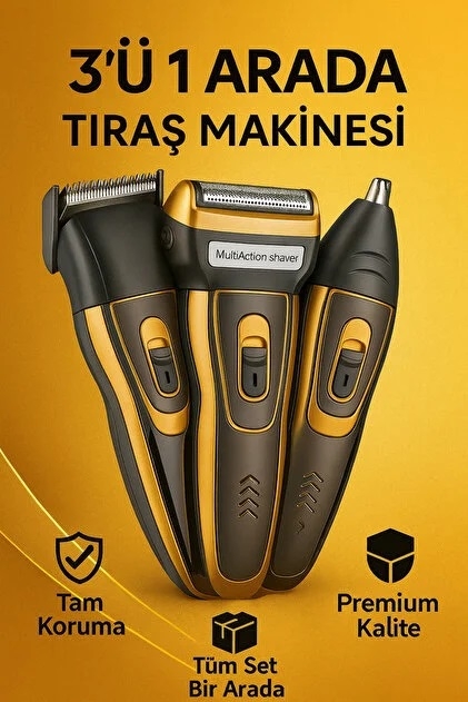 CLIPER IPONE TRAŞ MAKİNESİ 3 IN 1 PECHARGEABLE MEN'S GROOMING KIT