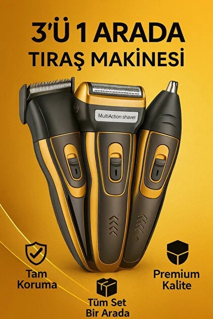 CLIPER IPONE TRAŞ MAKİNESİ 3 IN 1 PECHARGEABLE MEN'S GROOMING KIT