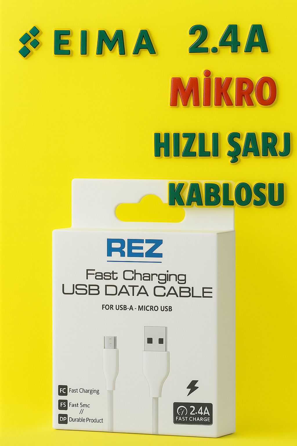 EIMA (2.4A) MİKRO HIZLI ŞARJ KABLOSU