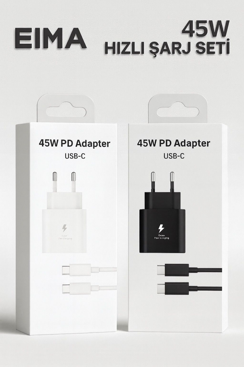EIMA 45 W HIZLI USB-C ŞARJ SETİ