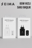 EIMA 65 W USBCX2 PORTS, USB A PORT  HIZLI ŞARJ BAŞLIK
