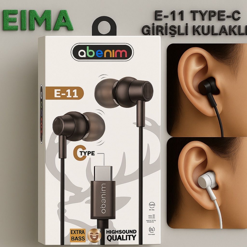 EIMA (E-11) TYPE-C GİRİŞLİ KULAKLIK EXTRA BASS