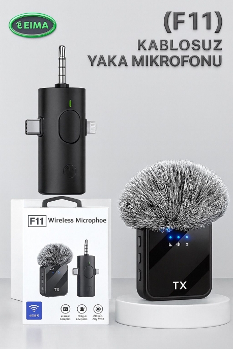 EIMA (F11) KABLOSUZ YAKA MİKROFONU