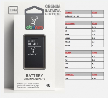 EIMA OBENIM BATARYA NOKİA 4C