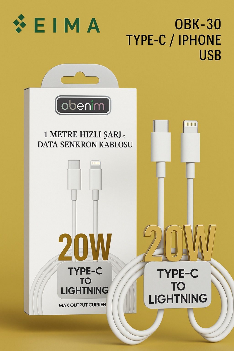 EIMA (OBK-30) TYPE-C / PHONE USB 1 METRE HIZLI ŞARJ KABLOSU