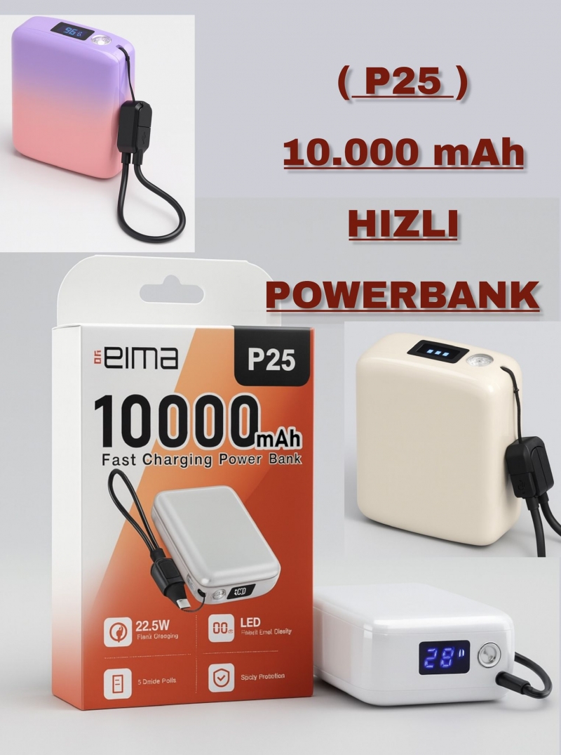 EIMA (P25) 10.000 MAH HIZLI POWERBANK