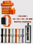 (EL44M) 42/44/45/49 MM WATCH KORDON KEMERLİ KREM