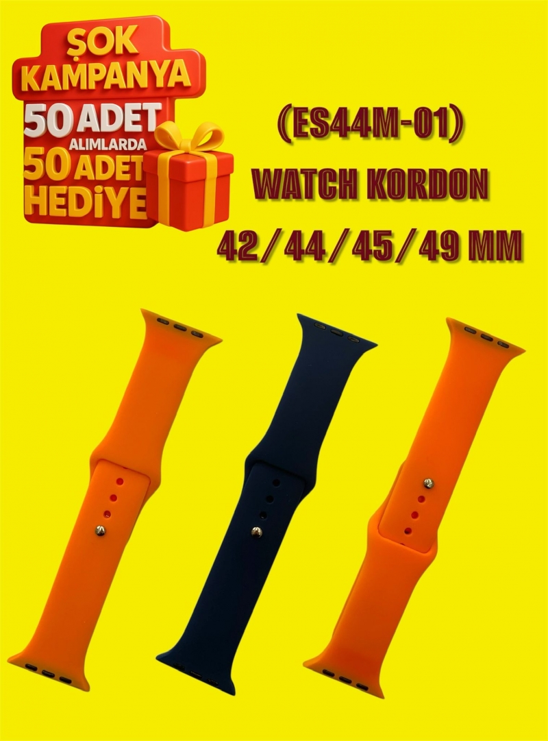(ES44M-01) WATCH KORDON 42/44/45/49 MM PLASTİK AYARLANABİLİR TURUNCU