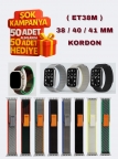 (ET38M) WATCH KORDON 38/40/41 MM TAK ÇIKARLI VE ÇITÇITLI FULL SİYAH