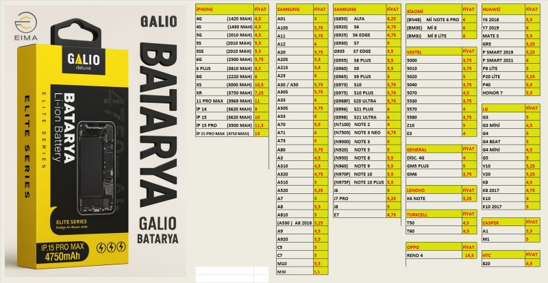 GALIO BATARYA SAMSUNG A20