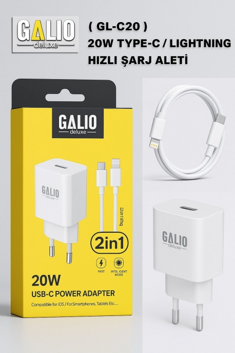 GALIO (GL-C20) 20W TYPE-C LIGHTNING HIZLI ŞARJ ALETİ