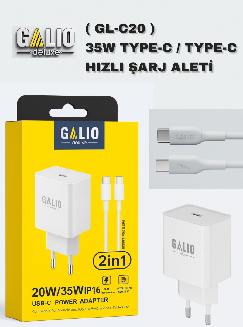 GALIO (GL-C20) 35W TYPE-C / TYPE-C HIZLI ŞARJ ALETİ