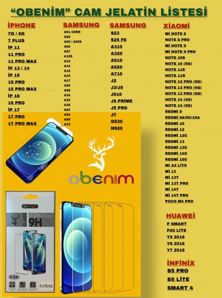 OBENİM CAM JELATİN XİAOMİ NOTE 13 PRO (5G)