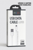 OBENIM MİKRO 2 METRE ŞARJ KABLOSU (USB DATA CABLE)