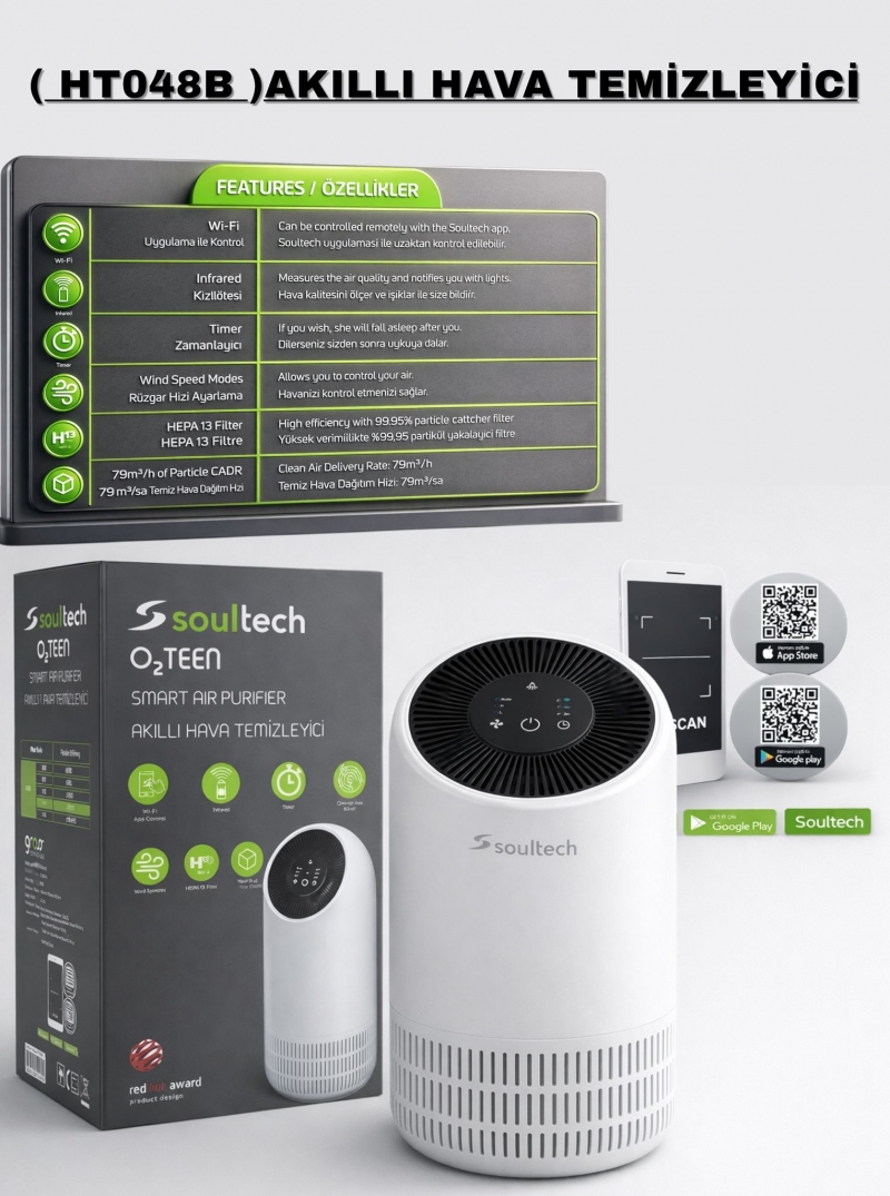 SOULTECH (HT048B) AKILLI HAVA TEMİZLEYİCİ