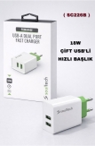 18 W ÇİFT USB'Lİ HIZLI BAŞLIK (SC226B)