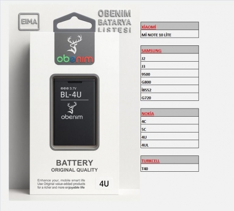 EIMA OBENIM BATARYA NOKİA 4C