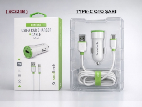(SC324B) TYPE-C OTO ŞARJ