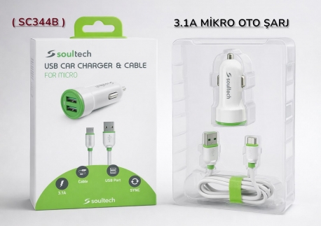 (SC344B) 3.1A MİKRO OTO ŞARJ