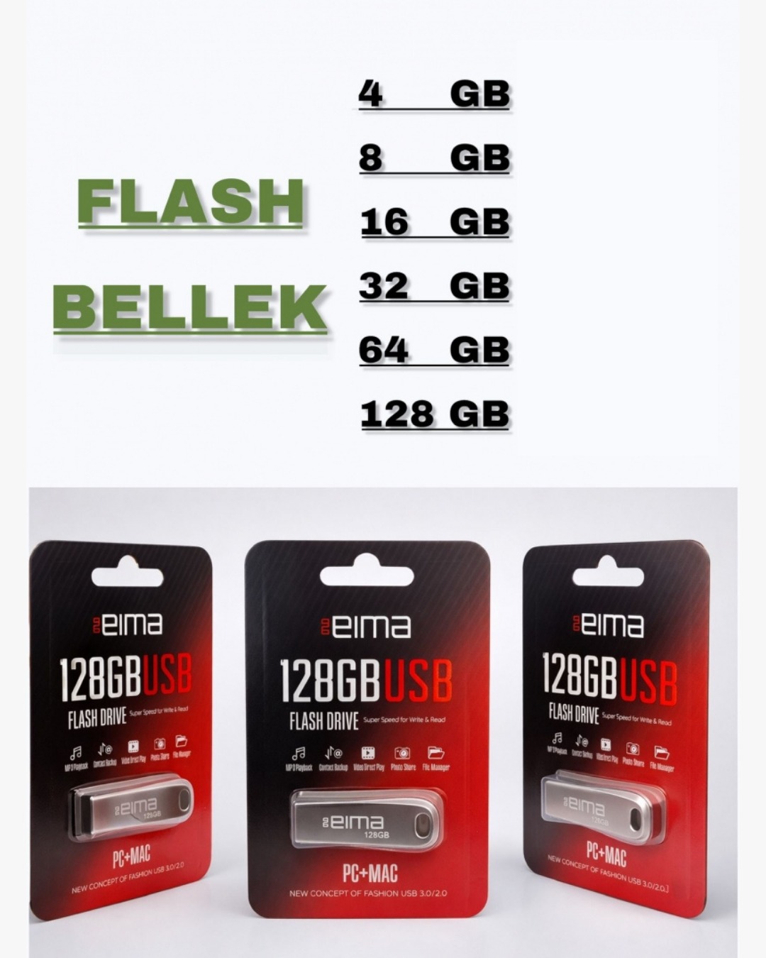EIMA IPHONE FLASH DRİVE 256 GB