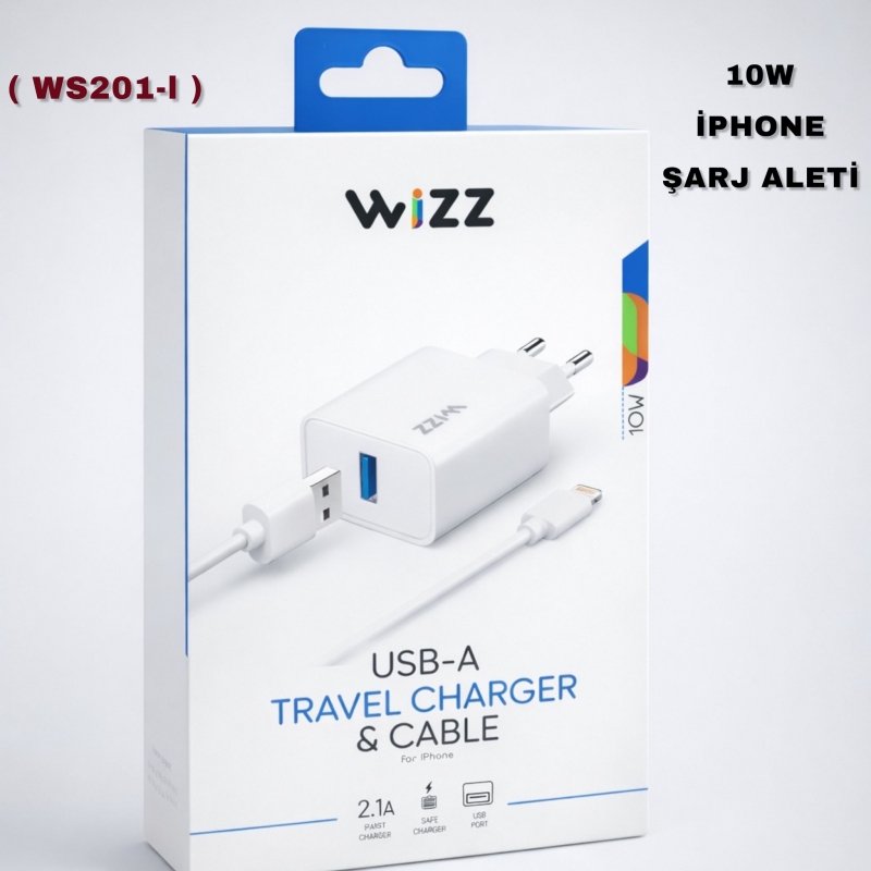 WİZZ 10 W İPHONE ŞARJ ALETİ (WS201-l)