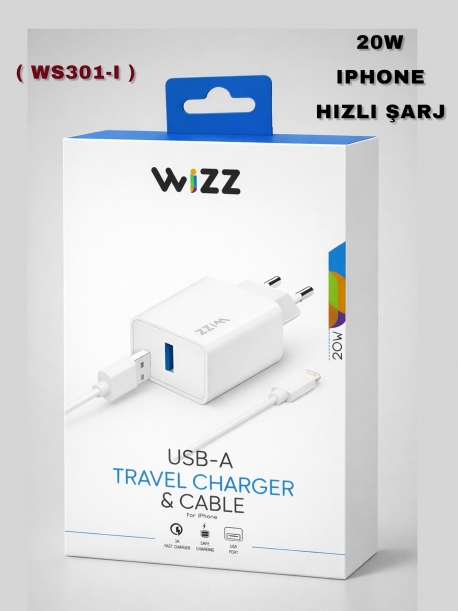 WİZZ 20 W İPHONE ŞARJ ALETİ (WS301-l)